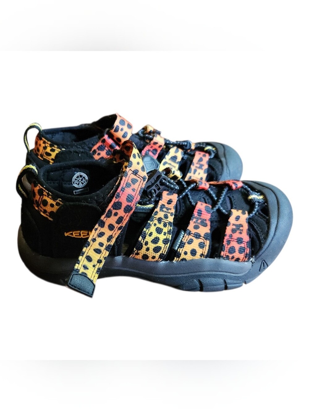 KEEN Kids Newport H2 Rainbow Cheetah Hiking/Water Sandals; Size 1 Outdoor